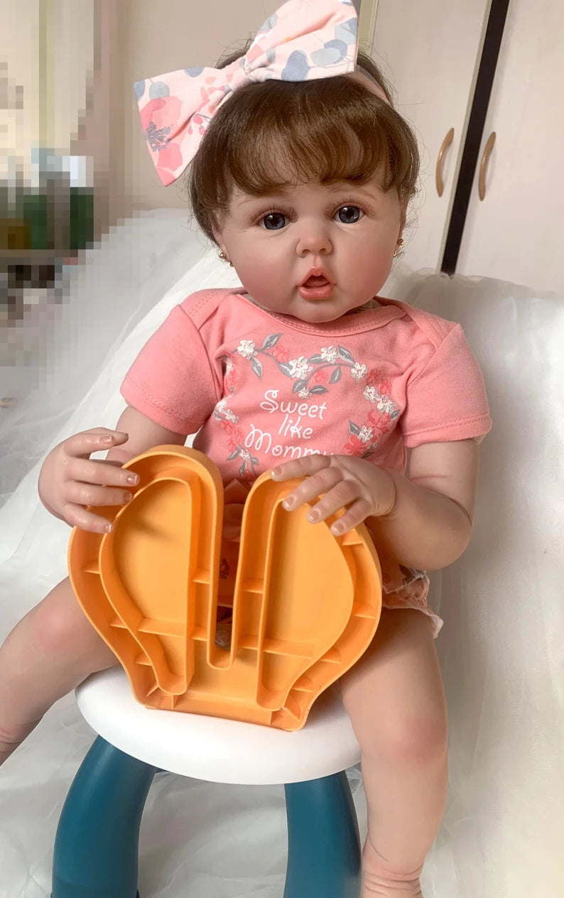 24 Inch Silicone Reborn Baby Dolls Toddler Princess Girls 60CM Weighted Soft Cloth Body Realistic Babies Doll That Look Real Baby,   Visible Veins Collectible Art Doll Beautiful Doll Toys Gifts for Ages 3+