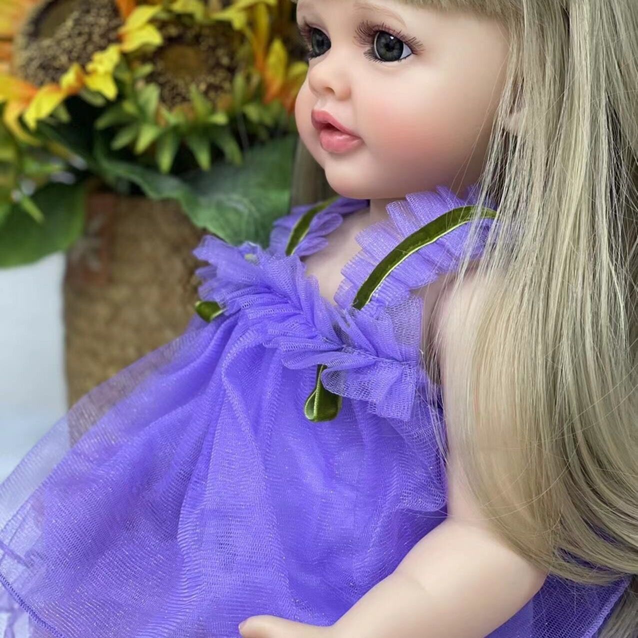 Lifelike reborn baby dolls silicone full body toddler princess girls realistic newborn babies dolls that look real life baby dolls bath toys best birthday gifts for ages 3+ year old girls kids