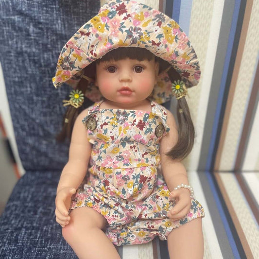 Adorable Baby Dolls Lifelike Reborn Toddler Girl Dolls Silicone Full Body Realistic Newborn Babies Dolls 22 Inch Soft Touch Real Life Baby Doll Toys Gift For Ages 3+