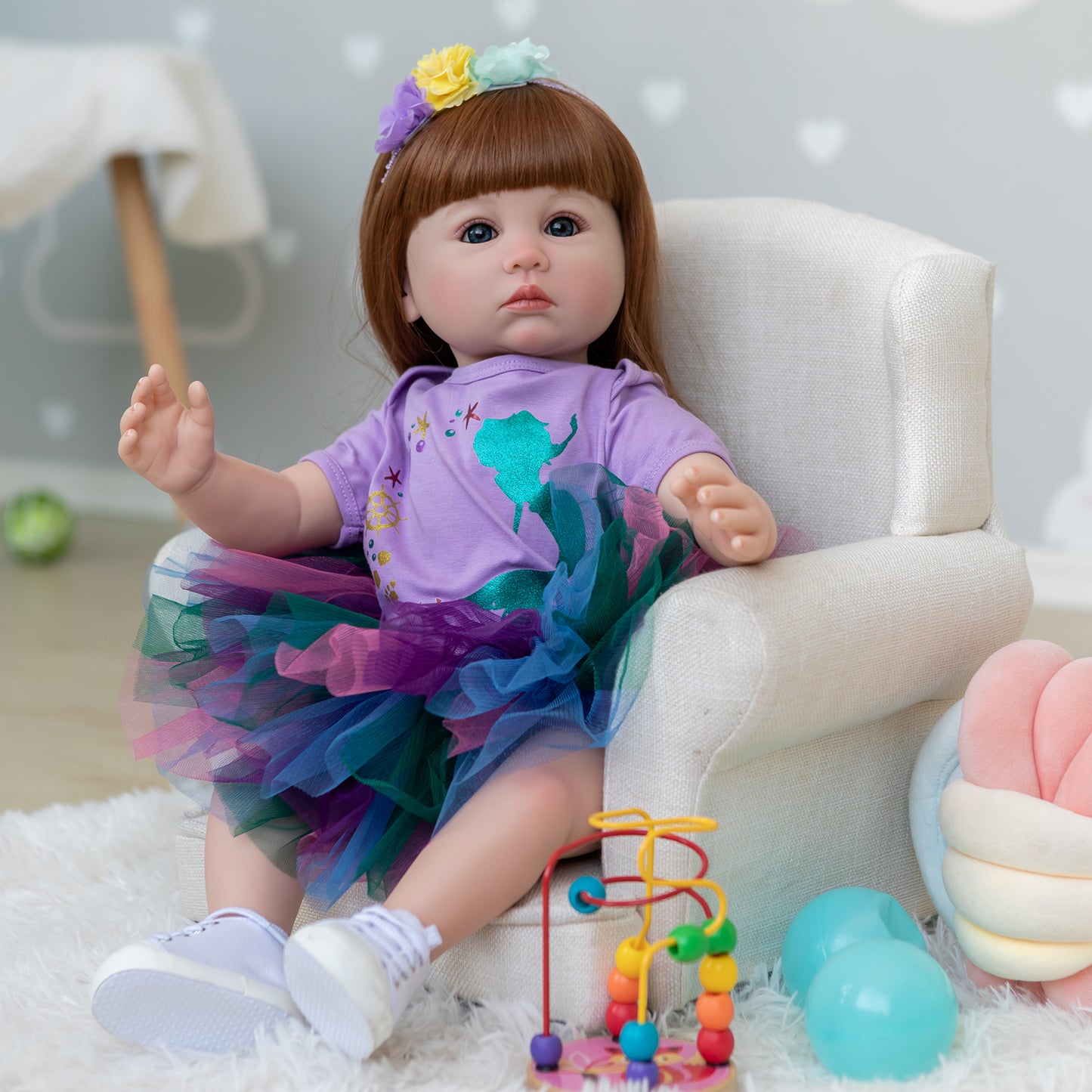 Lifelike reborn baby dolls silicone full body toddler princess girls realistic newborn babies dolls that look real life baby dolls bath toys best birthday gifts for ages 3+ year old girls kids