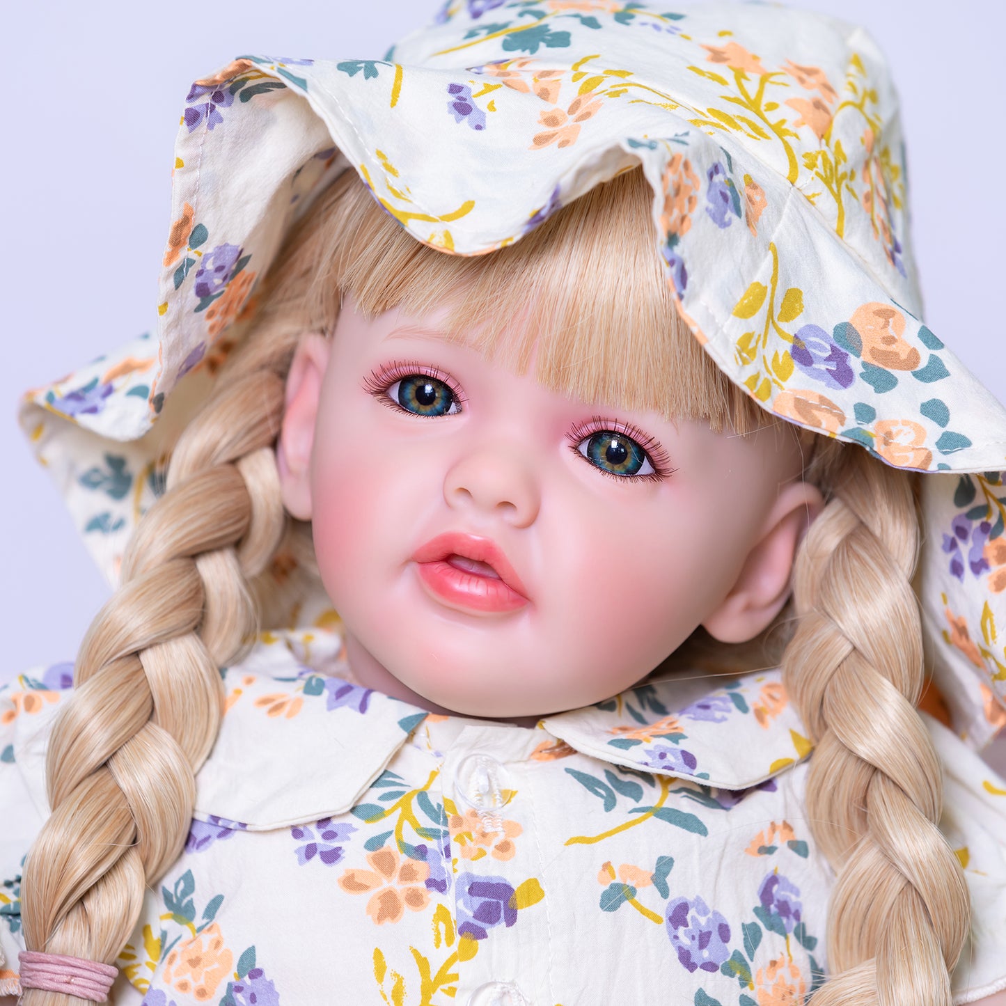 Adorable Blonde Hair Princess Girls Realistic Silicone Reborn Baby Dolls That Look Real Babies 60CM 24 Inch Weighted Soft Cloth Body Reborn Toddler Dolls Toys Gift For 3+ Year Od Girls