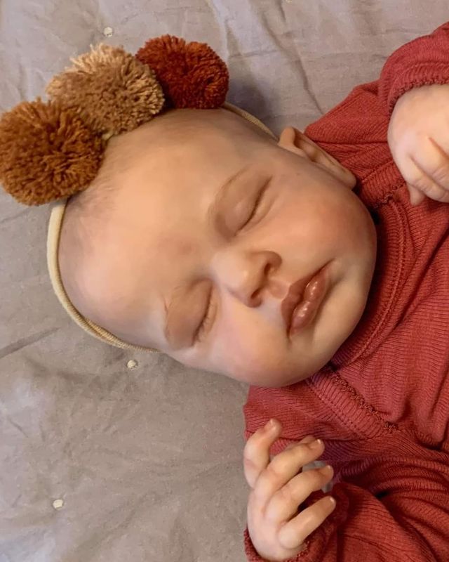 Adorable sleeping girls Real Newborn Babies Size 20 Inch Lifelike Reborn Baby Dolls That Look Real Life Baby 3D Skin Visible Veins Collectible Art Doll