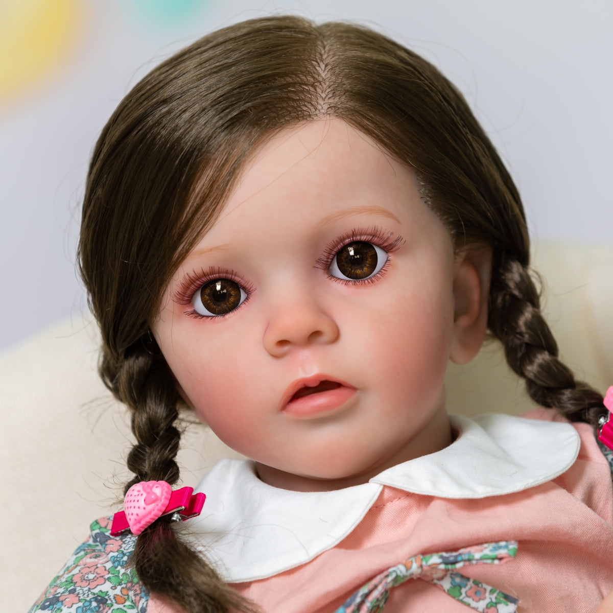 Beautiful Long Hair Princess Girls Lifelike Reborn Toddler Dolls That Look Real 60CM Weighted Soft Cloth Realistic Baby Dolls Real Life Baby Visible Veins High Quality Collectible Art Doll Toys Gift For 3+ Year Old