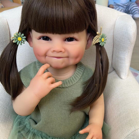 Lifelike Reborn Baby Dolls Full Body Silicone Girl 22 Inch Realistic Baby Dolls Toddler Princess Girls 55CM Real Newborn Babies Size Soft Touch Adorable Toys Gift For 3+ Year Old Kids