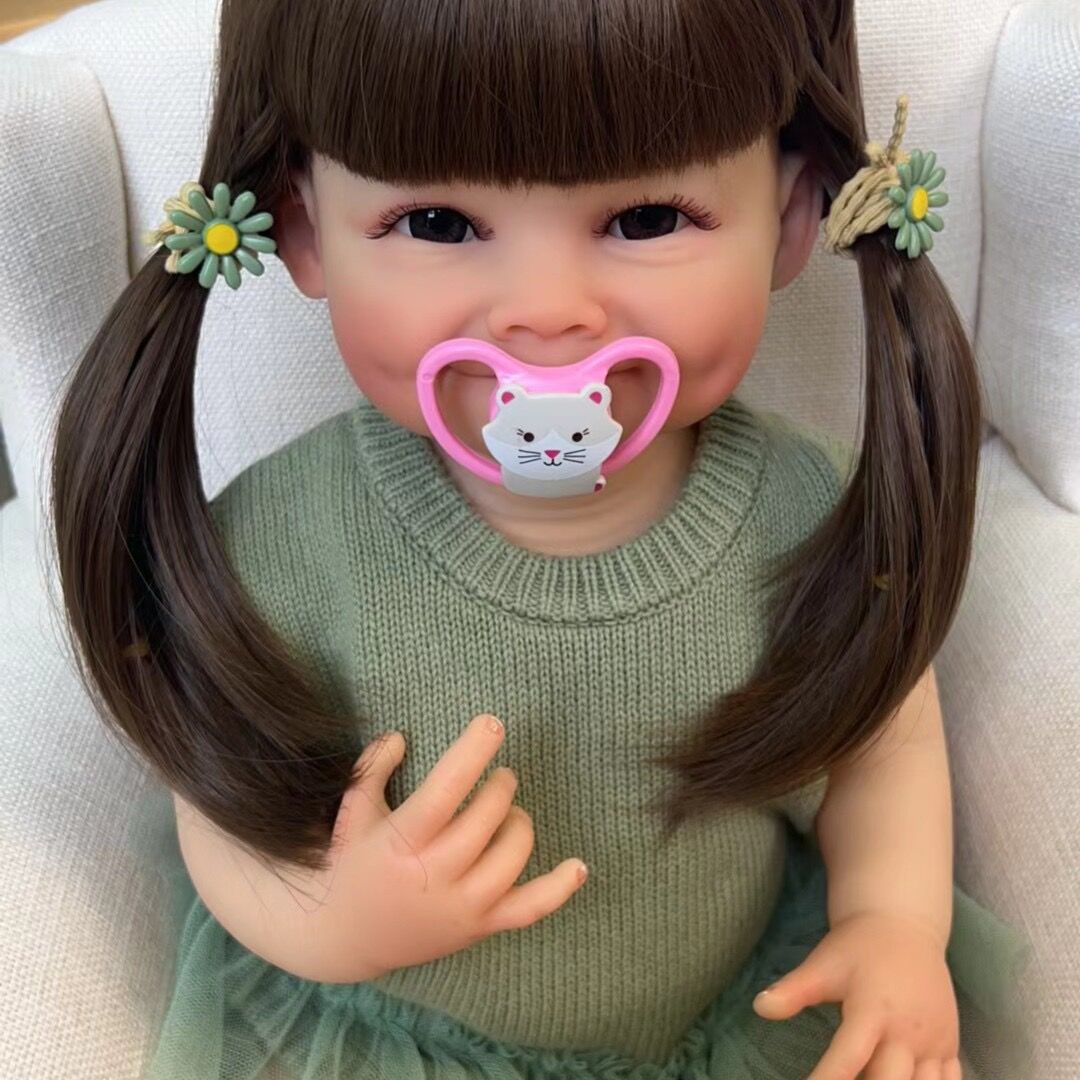 Lifelike Reborn Baby Dolls Full Body Silicone Girl 22 Inch Realistic Baby Dolls Toddler Princess Girls 55CM Real Newborn Babies Size Soft Touch Adorable Toys Gift For 3+ Year Old Kids