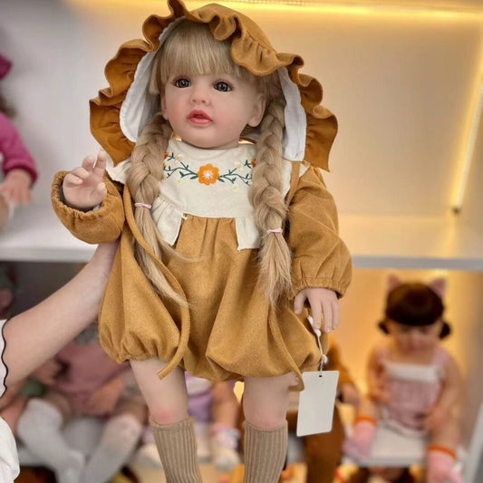 lifelike reborn baby dolls that look real life like babies doll realistic newborn baby dolls for 3+ year old girls reborn toddler dolls beautiful adorable long hair birthday gift fo ags 3+ kids children fashion soft cloth body silicone open eyes smile cute baby