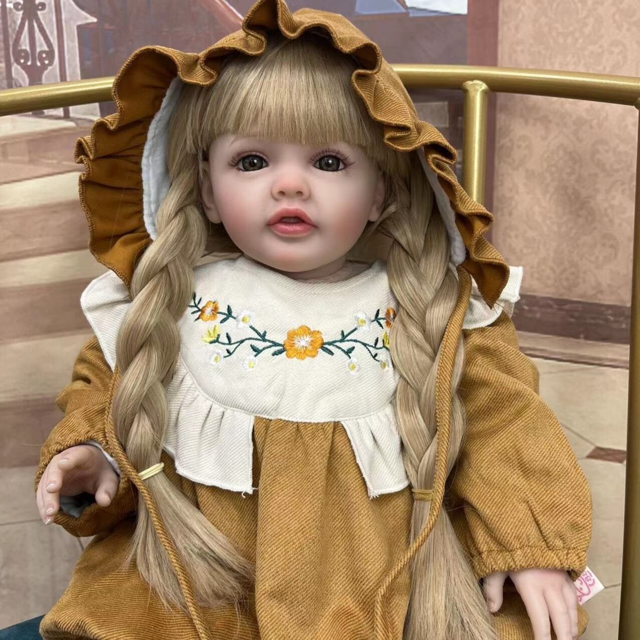 lifelike reborn baby dolls that look real life like babies doll realistic newborn baby dolls for 3+ year old girls reborn toddler dolls beautiful adorable long hair birthday gift fo ags 3+ kids children fashion soft cloth body silicone open eyes smile cute baby