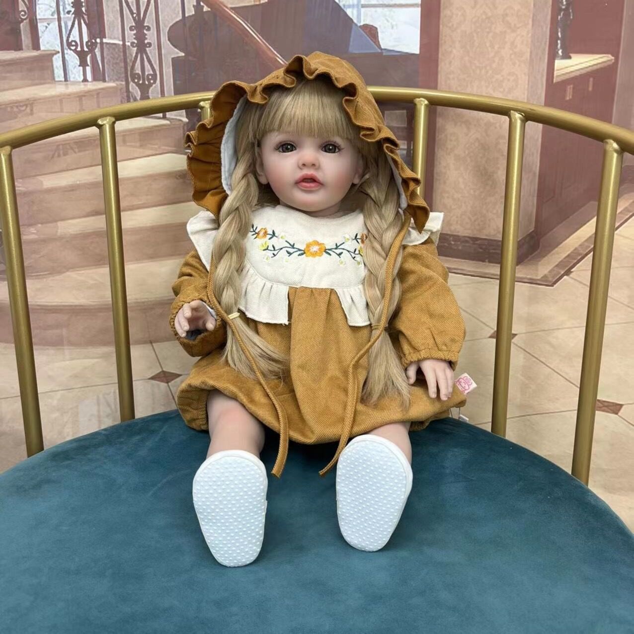 lifelike reborn baby dolls that look real life like babies doll realistic newborn baby dolls for 3+ year old girls reborn toddler dolls beautiful adorable long hair birthday gift fo ags 3+ kids children fashion soft cloth body silicone open eyes smile cute baby