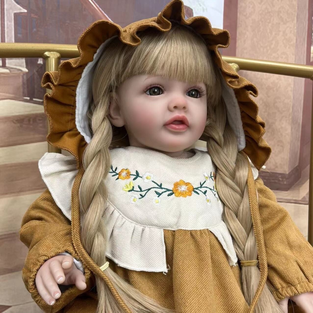 lifelike reborn baby dolls that look real life like babies doll realistic newborn baby dolls for 3+ year old girls reborn toddler dolls beautiful adorable long hair birthday gift fo ags 3+ kids children fashion soft cloth body silicone open eyes smile cute baby