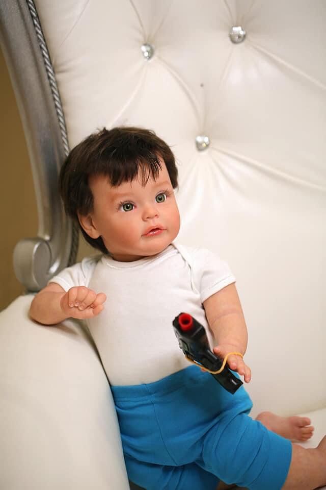 Lifelike Reborn Toddler Baby Boy Dolls 24 Inch Weighted Soft Cloth Realistic Baby Doll That Look Real 60CM Real Newborn Babies Size Real Picture 3D Skin Visible Veins High Quality Collectible