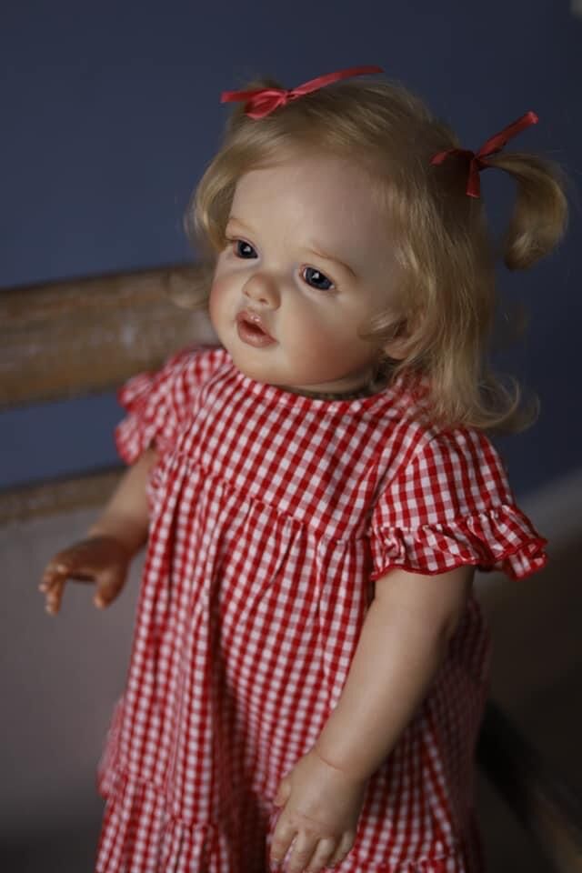 Lifelike Reborn Toddler Girl Dolls Princess 24 Inches 60CM Weighted Soft Cloth Body Realistic Baby Dolls Toy Gift For 3+ Year Old Girls Hand Detailed 3D Painting Visible Veins Rooted Long Blond Hair