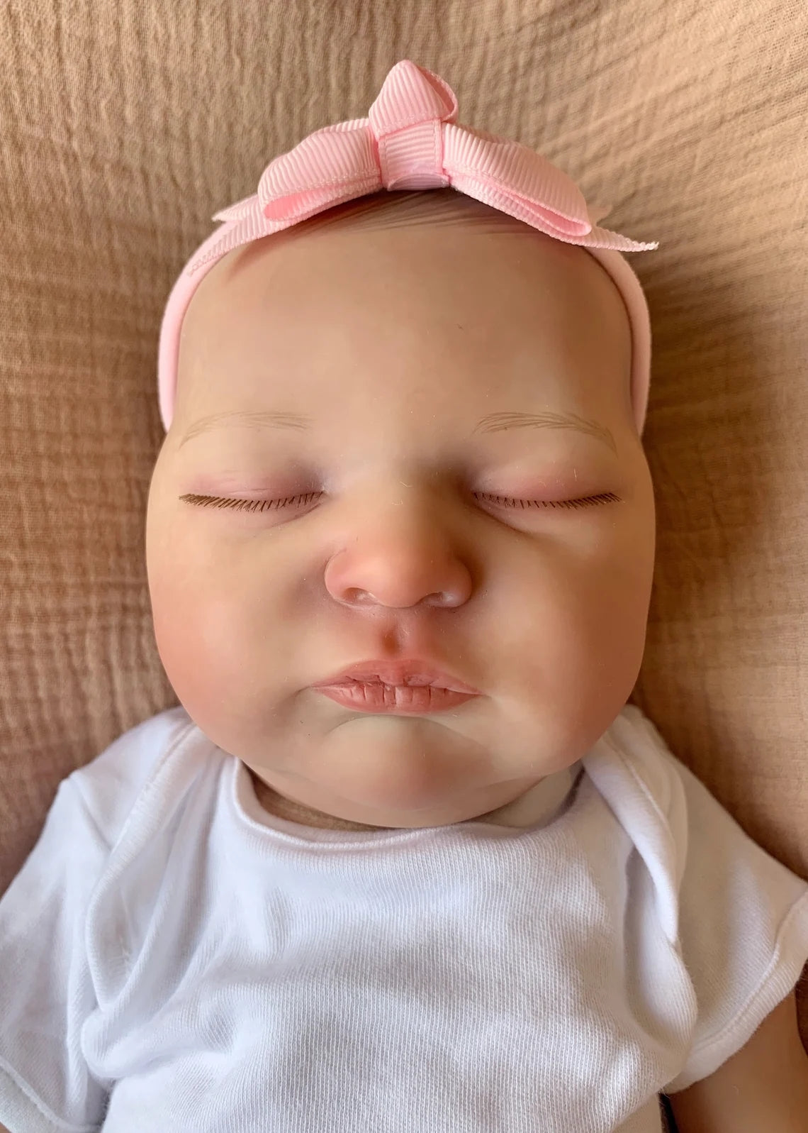 Lifelike Sleeping Girls Reborn Baby Dolls 20 Inches Real Newborn Babies Size That Look Real Baby Realistic Dolls 3D Skin Visible Veins Collectible Art Doll Toys Gifts For 3+ Year Old