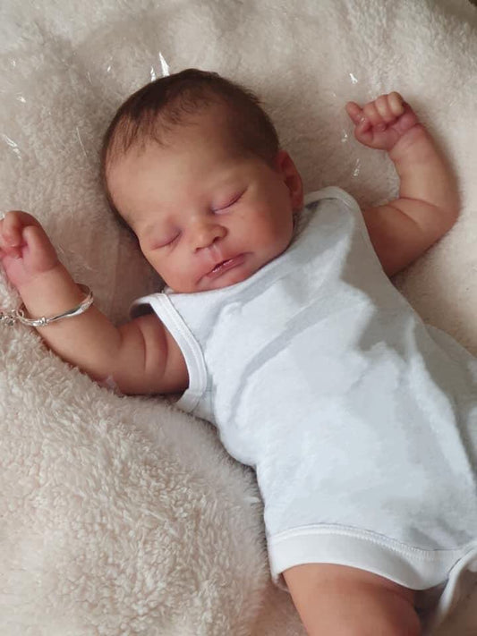 MNMJ lifelike reborn baby dolls - 21-inch baby soft body realistic newborn baby dolls poseable real like baby dolls adorable sleeping girl with feeding accessories gift for kids 3+ year girl