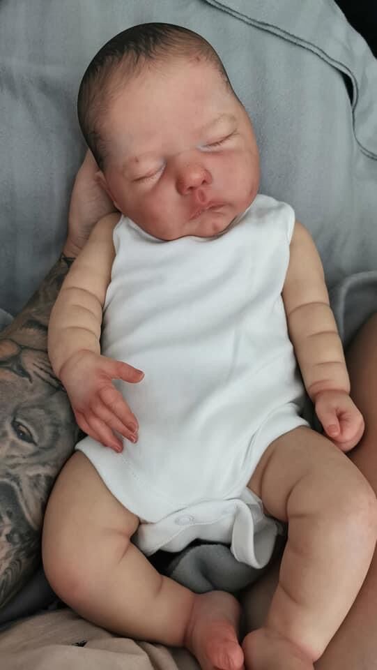 Realistic Newborn Baby Dolls 49CM Lifelike Silicone Reborn Baby Dolls That Look Real 3D Skin Multiple Layers Painting Visible Veins High Quality Collectible Art Doll