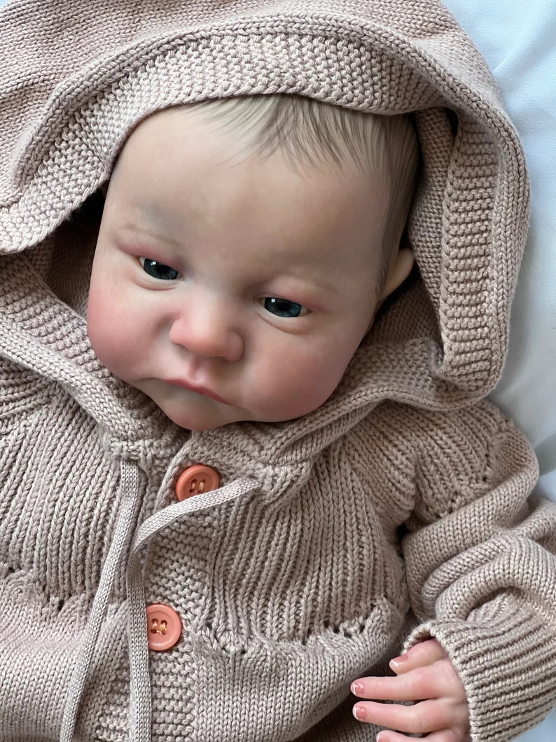 Realistic Reborn Baby Dolls 19 Inch Soft Silicone Realistic Newborn Babies Doll That Look Real Baby Adorable Awake Girls 3D Skin Visible Veins Collectible Art Doll for 3+ Year Old Girls