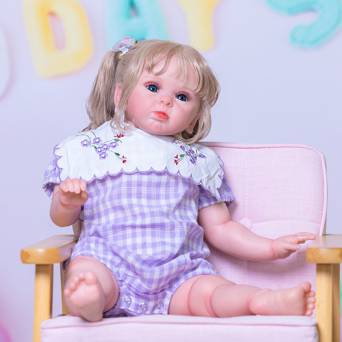 Realistic Visible Veins Lifelike Reborn Baby Dolls Toddler Princess Girls With Long Hair That Look Real Life Baby Dolls 24 Inch 60CM Doll Toys Gift For 3+ Year Old Girls