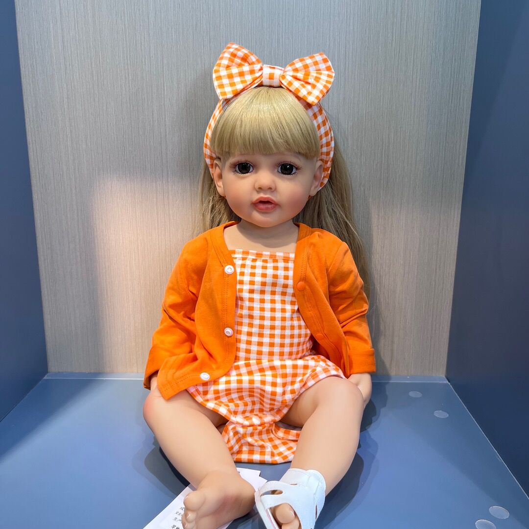 lifelike reborn baby dolls that look real life like babies doll realistic newborn baby dolls for 3+ year old girls reborn toddler dolls beautiful adorable long hair birthday gift fo ags 3+ kids children fashion soft cloth body silicone open eyes smile cute baby