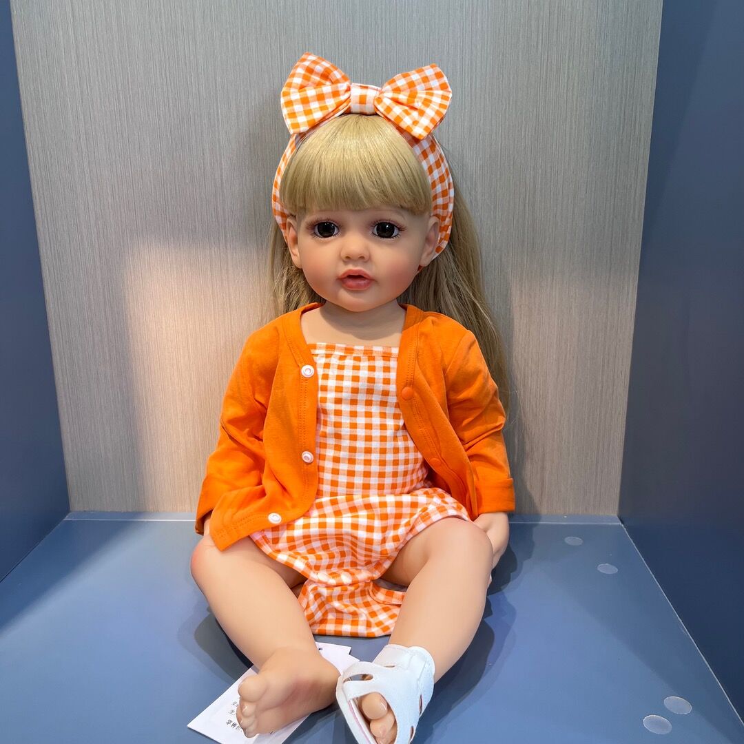 lifelike reborn baby dolls that look real life like babies doll realistic newborn baby dolls for 3+ year old girls reborn toddler dolls beautiful adorable long hair birthday gift fo ags 3+ kids children fashion soft cloth body silicone open eyes smile cute baby