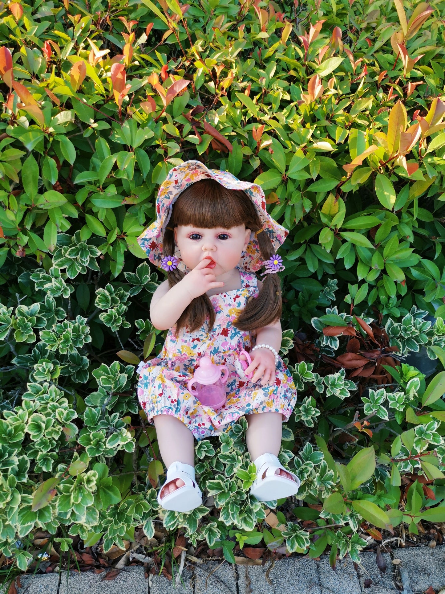 Washable Full Body Silicone Baby Dolls Toddler Princess Girls 22 Inches 55cm Lifelike Realistic Newborn Babies Doll Cuddly Toys Gift for Ages 3+ Kids