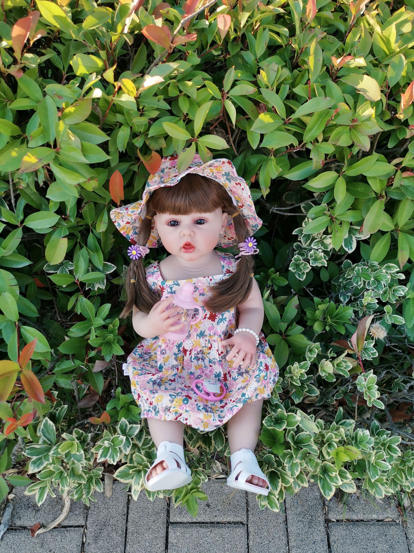 Washable Full Body Silicone Baby Dolls Toddler Princess Girls 22 Inches 55cm Lifelike Realistic Newborn Babies Doll Cuddly Toys Gift for Ages 3+ Kids