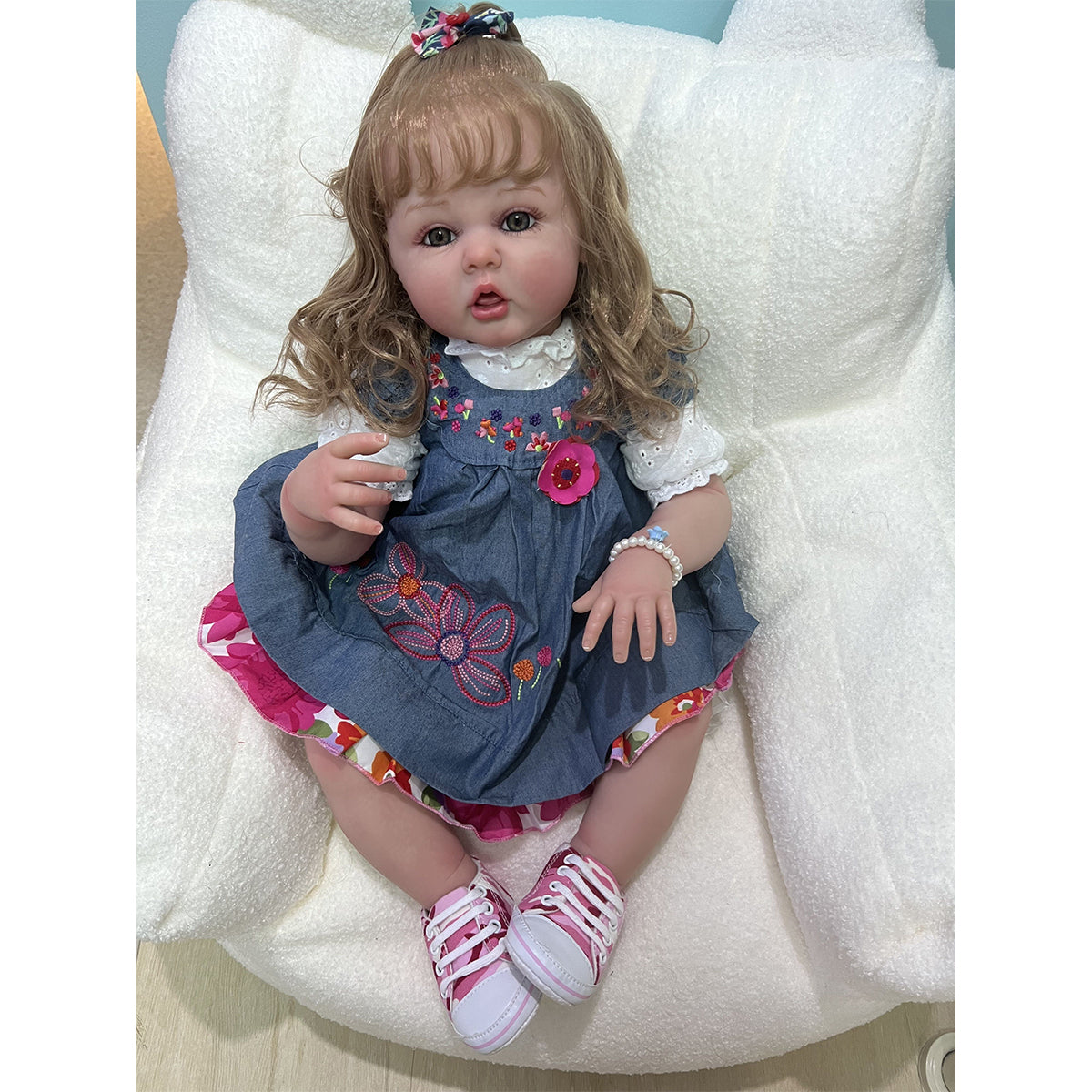 60 cm lifelike baby dolls | reborn baby dolls | realistic baby dolls| newborn baby dolls | real life baby dolls | rebron baby dolls toddler | lifelike toddler dolls | therapy dolls for adults | anatomically correct baby girl doll | infant baby doll | gift for kids ages 3+ girl | reborn baby dolls full body silicone | weighted cloth body | birthday gift | collection | girl | boys | mother | daughter | granddaughter | sleeping |real look real baby dolls that look real looking | reborn toddler dolls | mnmj