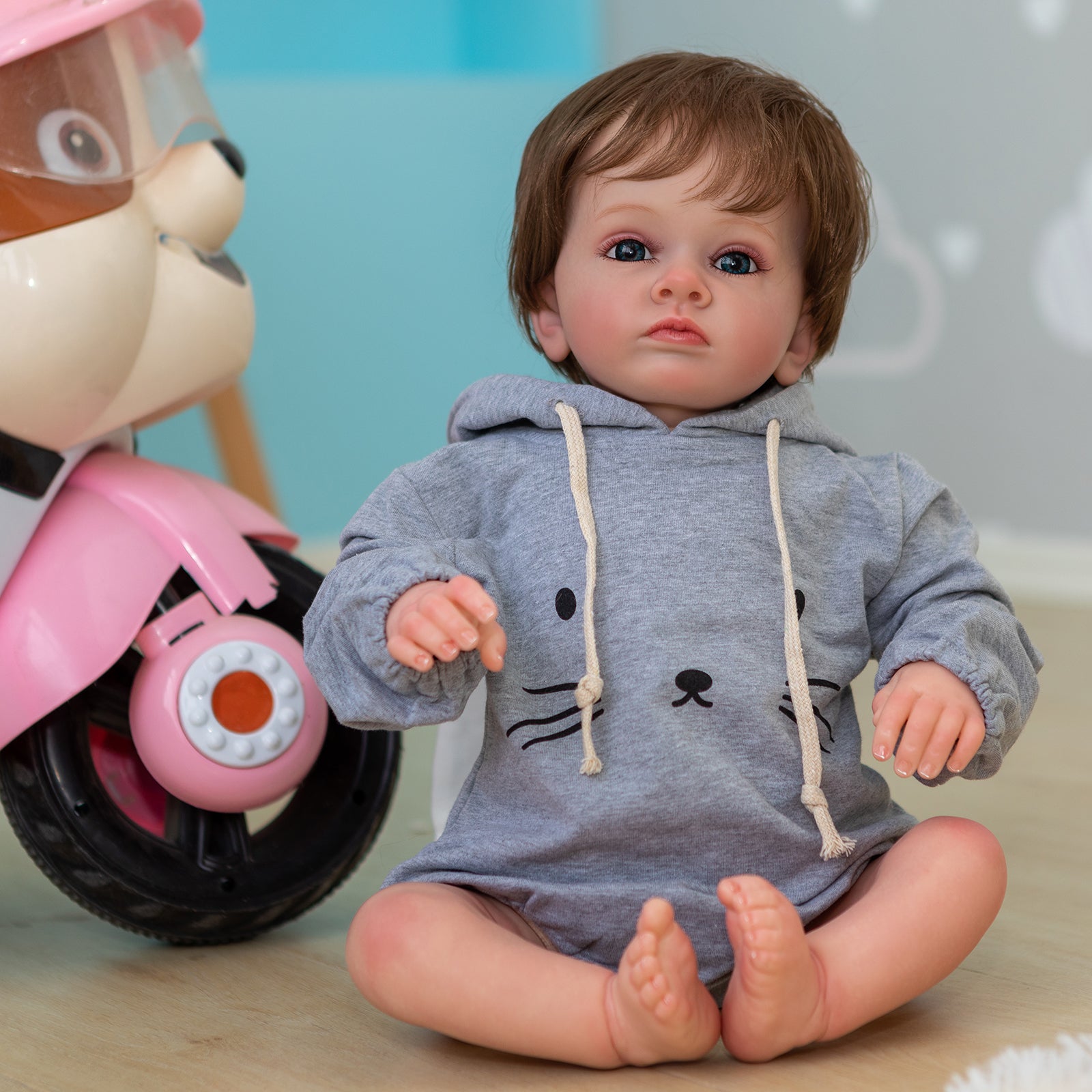 Lovely 24 inch Reborn Baby Dolls Toddler Boy  Weighted Cloth Body –  mnmj-reborndollshop