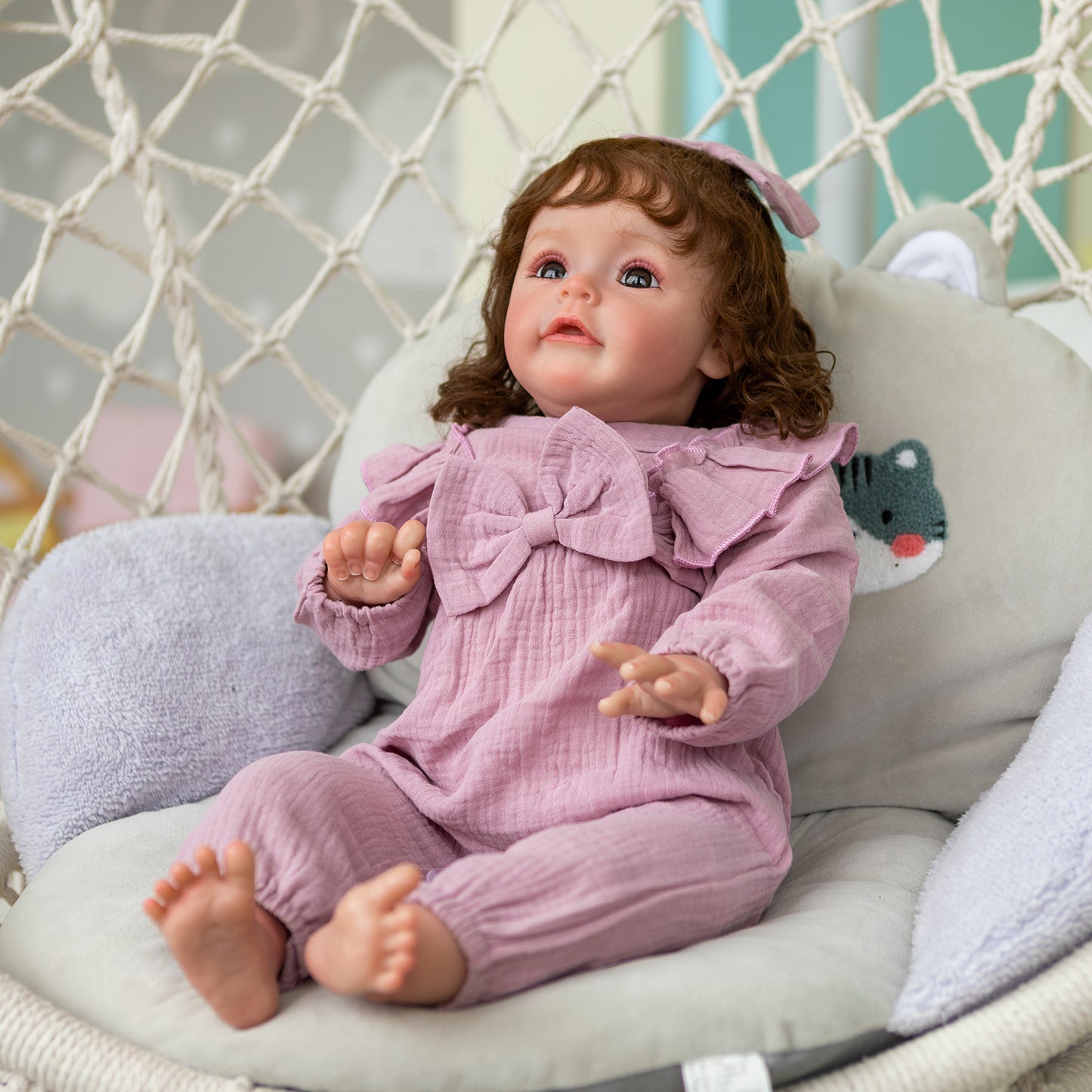 60 cm Lifelike baby dolls | reborn baby dolls | Realistic baby dolls| newborn baby dolls | real life baby dolls | rebron baby dolls toddler | lifelike toddler dolls | therapy dolls for adults | anatomically correct baby girl doll | infant baby doll | gift for kids ages 3+ girl | dementia patients | weighted cloth body | birthday gift | collection | girl | boys | mother | daughter | granddaughter | sleeping |real look real baby dolls that look real looking | Mothers day | reborn toddler dolls | mnmj