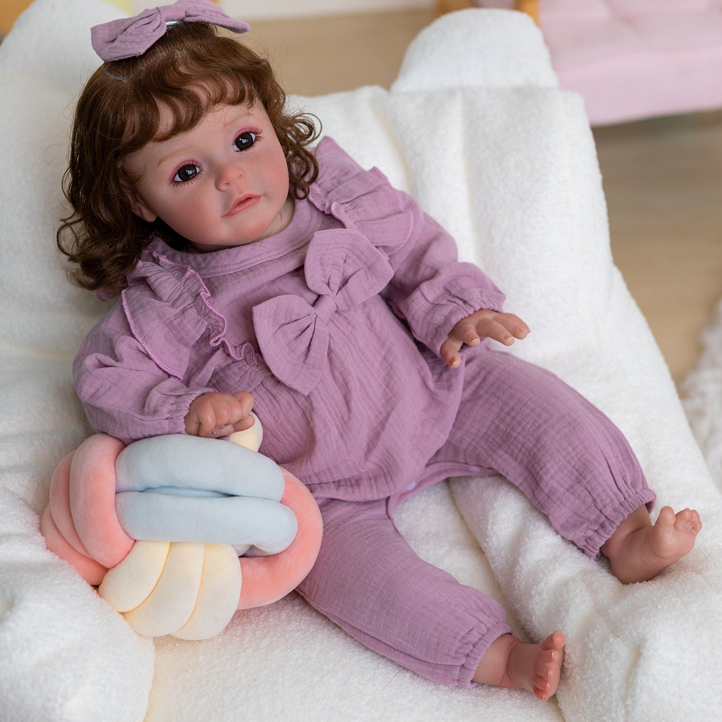 60 cm Lifelike baby dolls | reborn baby dolls | Realistic baby dolls| newborn baby dolls | real life baby dolls | rebron baby dolls toddler | lifelike toddler dolls | therapy dolls for adults | anatomically correct baby girl doll | infant baby doll | gift for kids ages 3+ girl | dementia patients | weighted cloth body | birthday gift | collection | girl | boys | mother | daughter | granddaughter | sleeping |real look real baby dolls that look real looking | Mothers day | reborn toddler dolls | mnmj