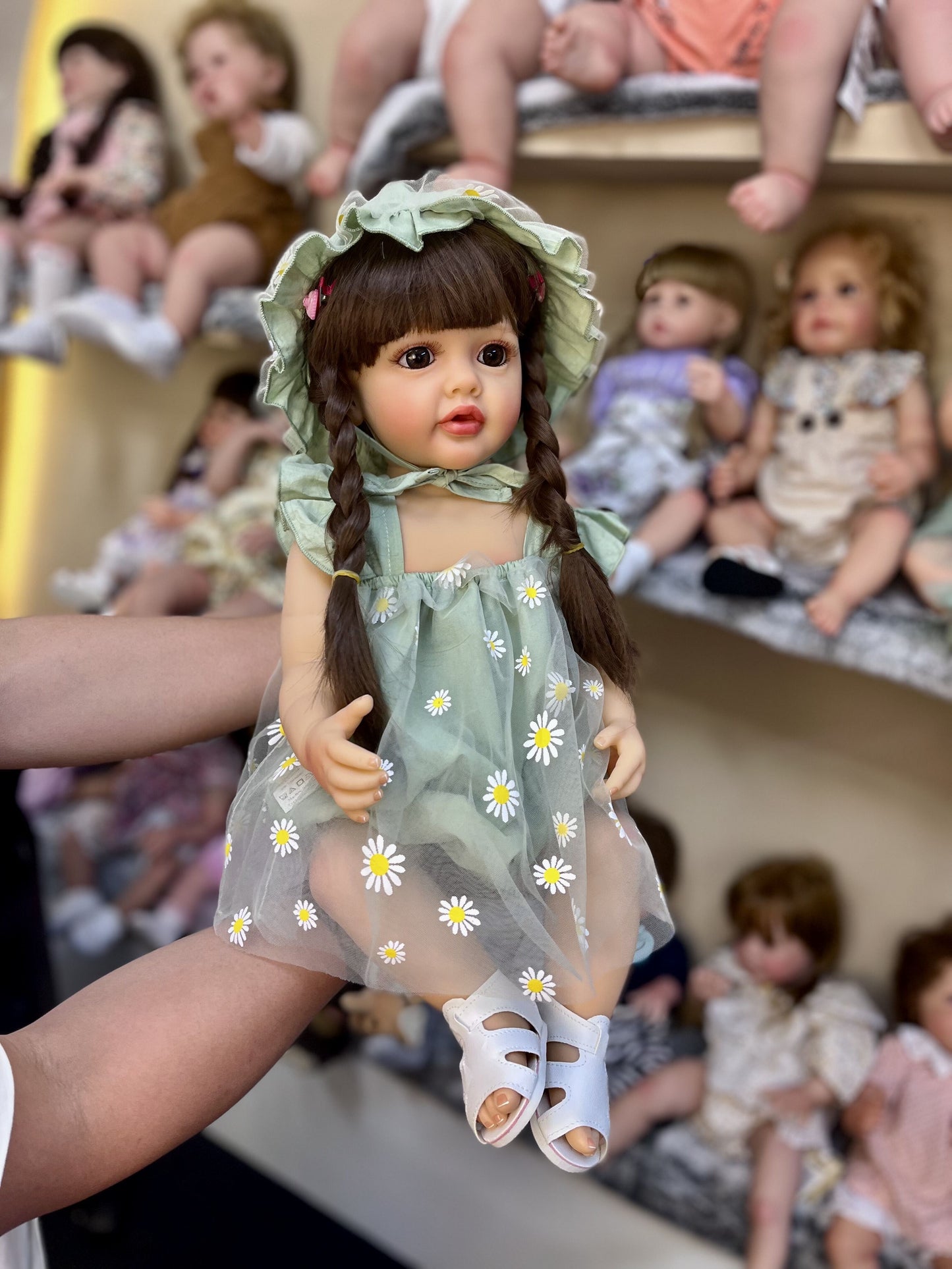 55cm | reborn baby dolls full body silicone lifelike baby dolls | reborn baby dolls | realistic baby dolls| newborn baby dolls | real life baby dolls | rebron baby dolls toddler | lifelike toddler dolls | therapy dolls for adults | anatomically correct baby girl doll | infant baby doll | gift for kids ages 3+ girl | weighted cloth body | birthday gift | collection | girl | boys | mother | daughter | granddaughter | sleeping |real look real baby dolls that look real looking | reborn toddler dolls | mnmj