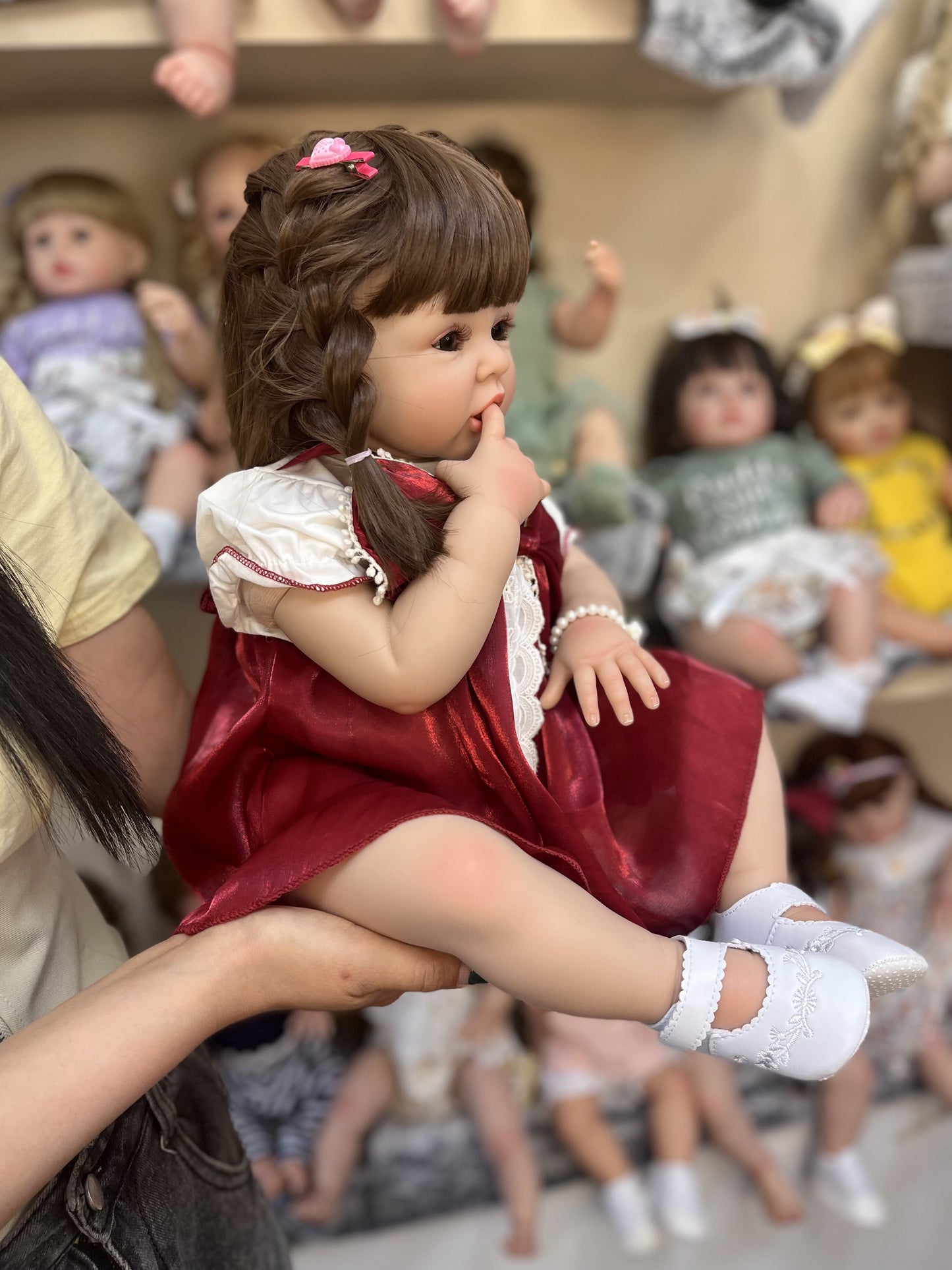 60 cm lifelike baby dolls | reborn baby dolls | realistic baby dolls| newborn baby dolls | real life baby dolls | rebron baby dolls toddler | lifelike toddler dolls | therapy dolls for adults | anatomically correct baby girl doll | infant baby doll | gift for kids ages 3+ girl | reborn baby dolls full body silicone | weighted cloth body | birthday gift | collection | girl | boys | mother | daughter | granddaughter | sleeping |real look real baby dolls that look real looking | reborn toddler dolls | mnmj