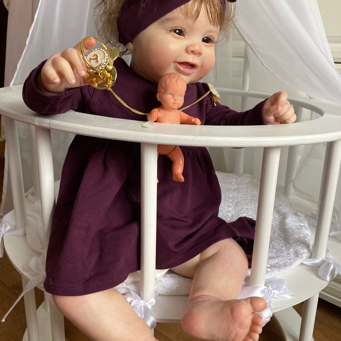 60 cm Lifelike baby dolls | reborn baby dolls | Realistic baby dolls| newborn baby dolls | real life baby dolls | rebron baby dolls toddler | lifelike toddler dolls | therapy dolls for adults | anatomically correct baby girl doll | infant baby doll | gift for kids ages 3+ girl | dementia patients | weighted cloth body | birthday gift | collection | girl | boys | mother | daughter | granddaughter | sleeping |real look real baby dolls that look real looking | Mothers day | reborn toddler dolls | mnmj