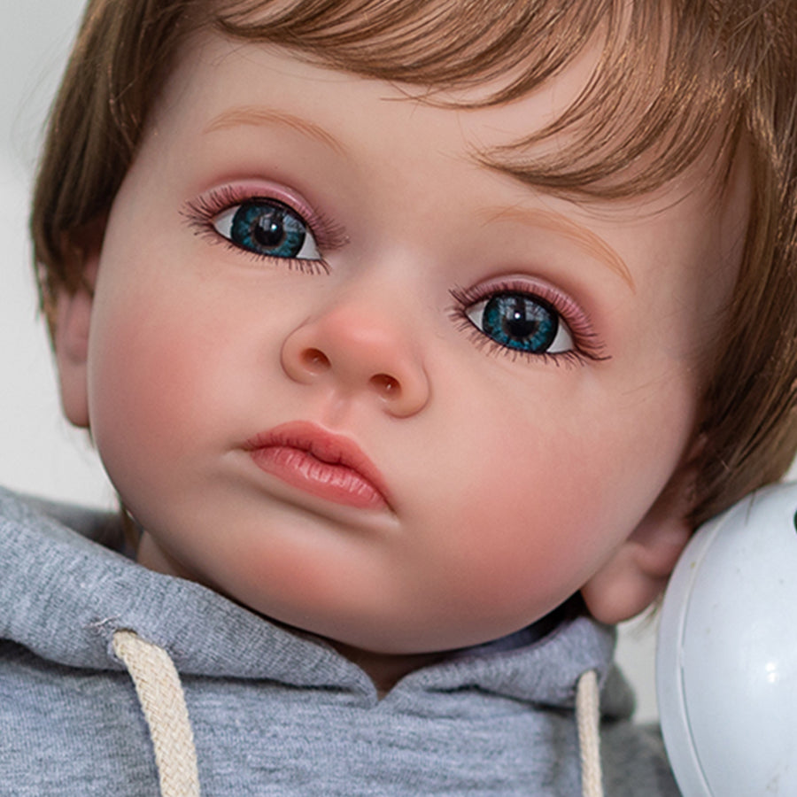 lifelike reborn baby dolls with blue eyes that look real life like a real baby realistic newborn babies doll toy birthday gift for children ages 3+ year old girls