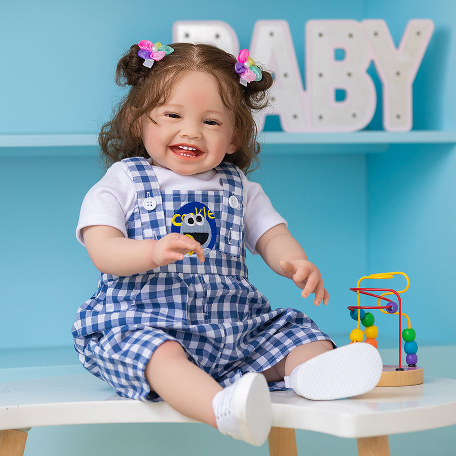 Lovely reboen baby girl dolls toys that look real life a real baby lifelike realistic newborn babies dolls silicone full body & soft weighted cloth body girl birthday gift for 3+ year olds