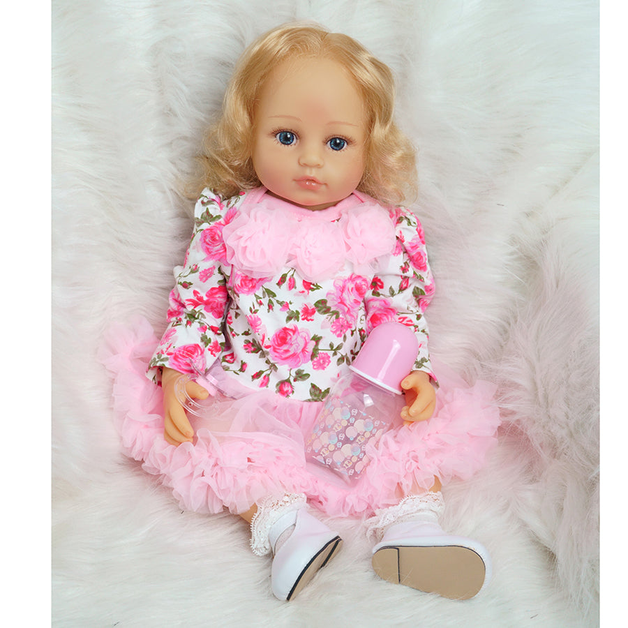 Lifelike reborn baby dolls silicone full body toddler princess girls realistic newborn babies dolls that look real life baby dolls bath toys best birthday gifts for ages 3+ year old girls kids