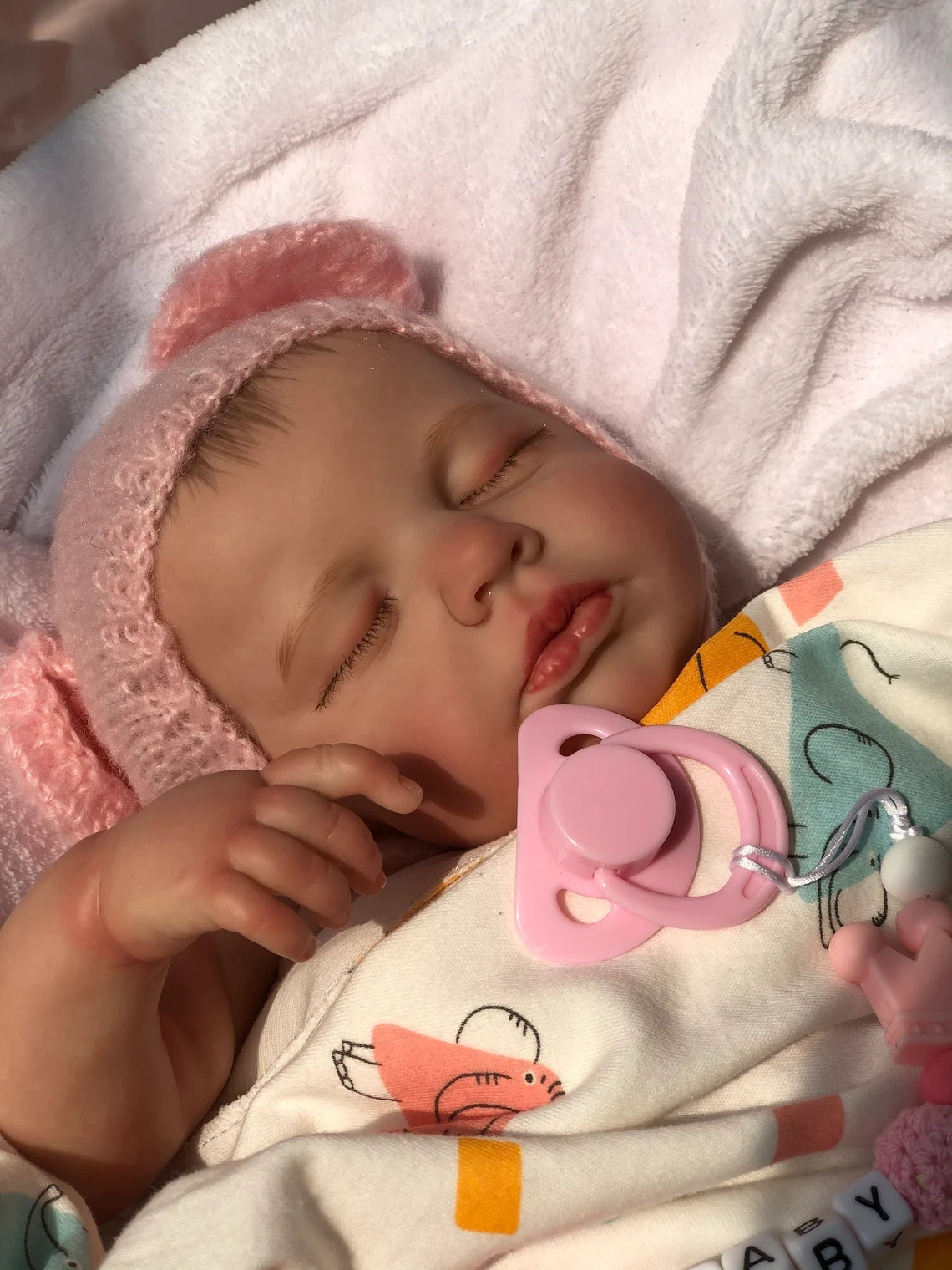 Lifelike Realistic Newborn Baby Dolls Sleeping Girl 49CM Visible Veins Silicone Reborn Baby Girl Dolls Toys Gift for Ages 3+ Year Old Girl