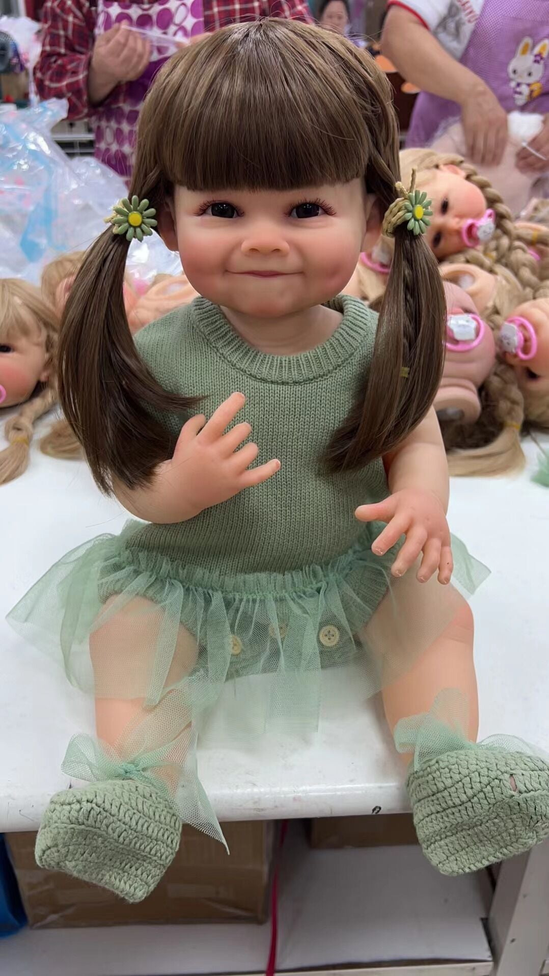 Lifelike Reborn Baby Dolls Full Body Silicone Girl 22 Inch Realistic Baby Dolls Toddler Princess Girls 55CM Real Newborn Babies Size Soft Touch Adorable Toys Gift For 3+ Year Old Kids