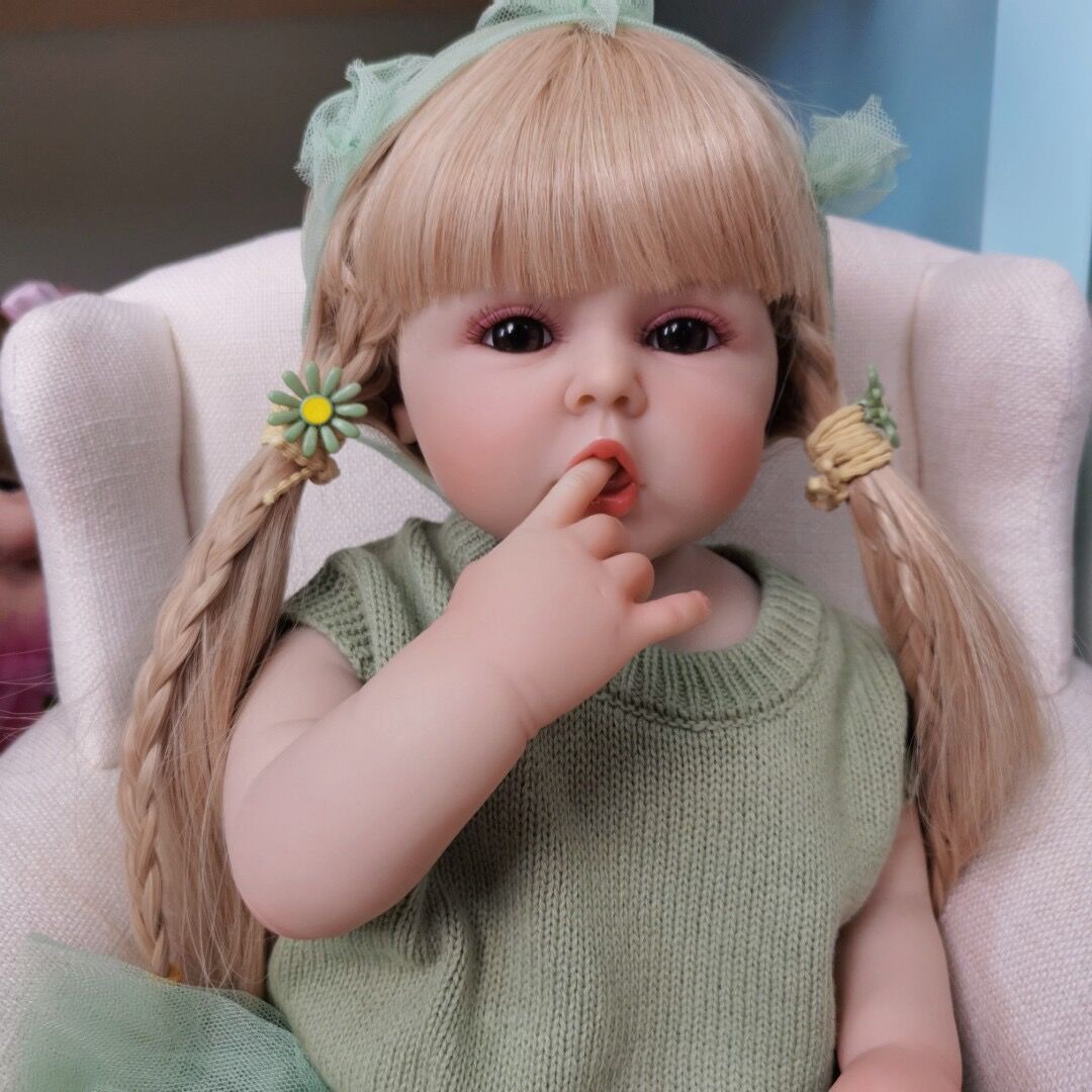 55 CM Reborn Baby Doll Girl Full Body Vinyl Princess Toddler Realistic Gifts