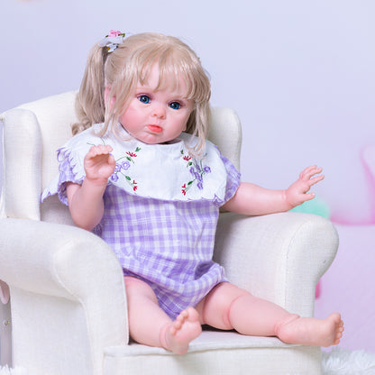 Realistic Visible Veins Lifelike Reborn Baby Dolls Toddler Princess Girls With Long Hair That Look Real Life Baby Dolls 24 Inch 60CM Doll Toys Gift For 3+ Year Old Girls