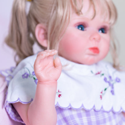 Realistic Visible Veins Lifelike Reborn Baby Dolls Toddler Princess Girls With Long Hair That Look Real Life Baby Dolls 24 Inch 60CM Doll Toys Gift For 3+ Year Old Girls