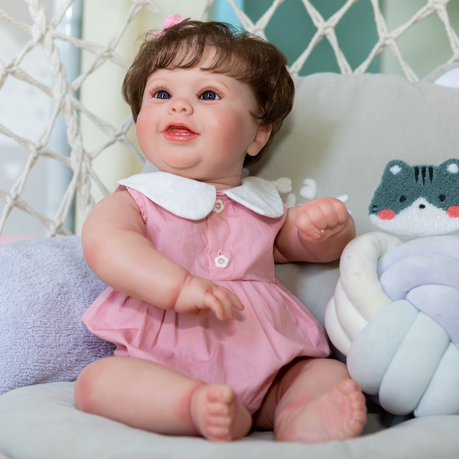 Lifelike Reborn Baby Dolls Silicone Full Body Smile Princess Girls