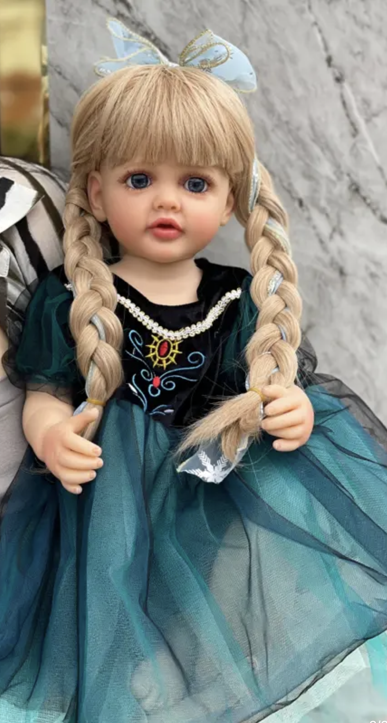 Reborn Baby Dolls Silicone Full Body 22 Inch Lifelike Long Blonde Hair –  mnmj-reborndollshop