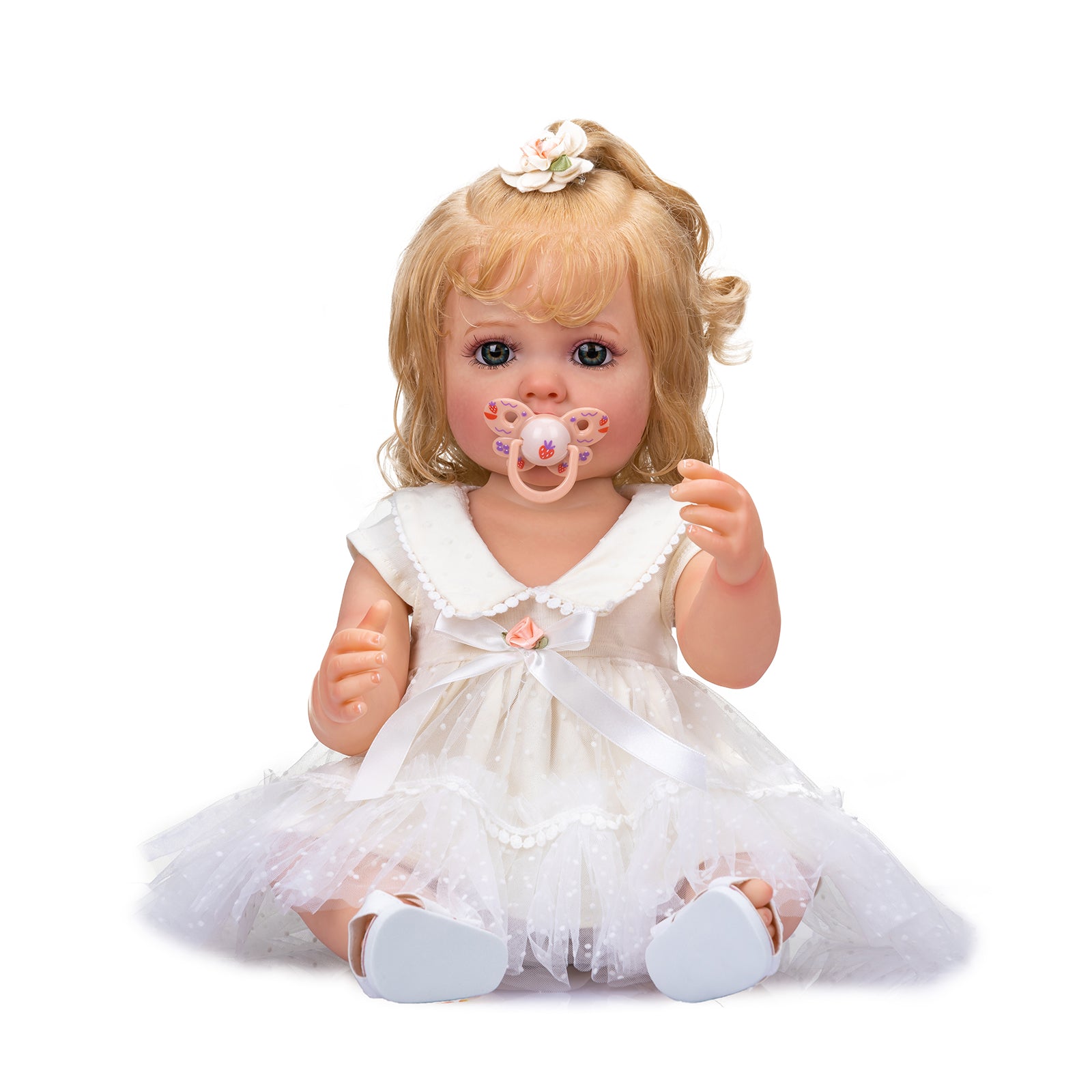 Lifelike Reborn Baby Dolls Full Body Silicone Girl 55CM Smiling girl –  mnmj-reborndollshop