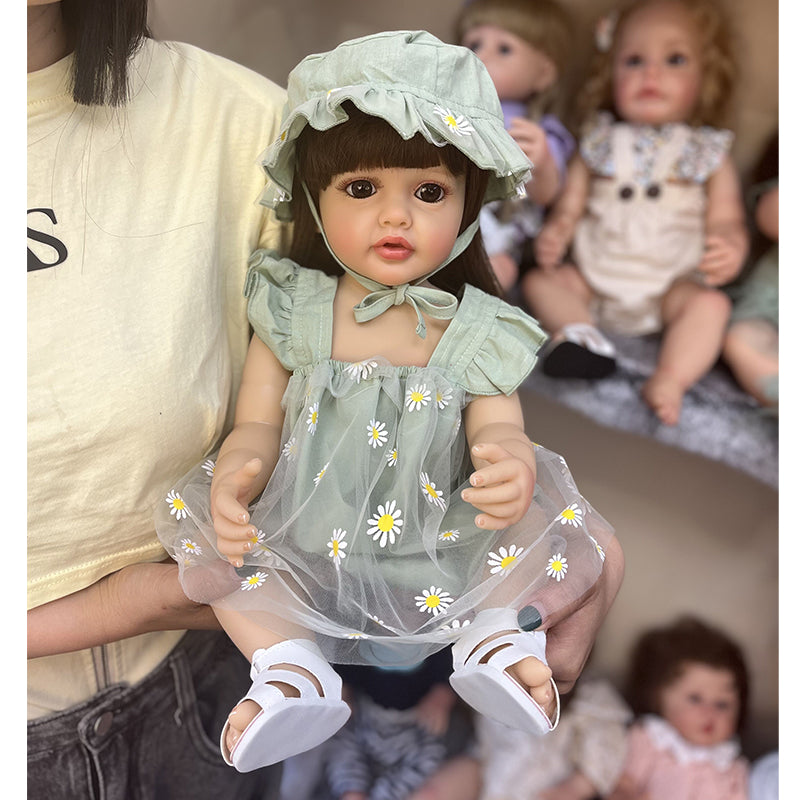 55cm | reborn baby dolls full body silicone lifelike baby dolls | reborn baby dolls | realistic baby dolls| newborn baby dolls | real life baby dolls | rebron baby dolls toddler | lifelike toddler dolls | therapy dolls for adults | anatomically correct baby girl doll | infant baby doll | gift for kids ages 3+ girl | weighted cloth body | birthday gift | collection | girl | boys |  mother | daughter | granddaughter | sleeping |real look real baby dolls that look real looking | reborn toddler dolls | mnmj