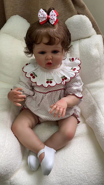 60 cm Lifelike baby dolls | reborn baby dolls | Realistic baby dolls| newborn baby dolls | real life baby dolls | rebron baby dolls toddler | lifelike toddler dolls | therapy dolls for adults | anatomically correct baby girl doll | infant baby doll | gift for kids ages 3+ girl | reborn baby dolls full body silicone | weighted cloth body | birthday gift | collection | girl | boys |  mother | daughter | granddaughter | sleeping |real look real baby dolls that look real looking  | reborn toddler dolls | mnmj